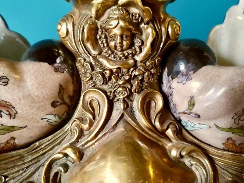 Двойная ваза-конфетница с фигурой богини Ники 5