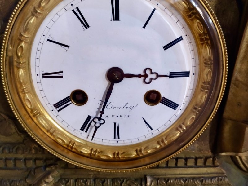 Старинные каминные часы эпохи Наполеона III 2
