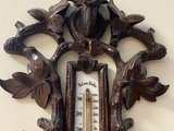 Старинный барометр-термометр в деревянном корпусе 1
